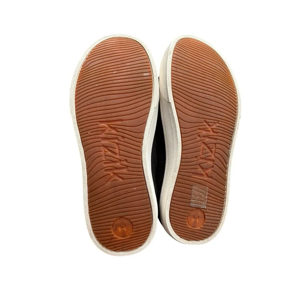 Kizik Irvine Women's Canvas/Leather Sneakers Black Size 8.5 Hands Free Lace Up - Picture 7 of 8